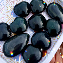 Load image into Gallery viewer, Rainbow Obsidian Carving | Hearts &amp; Tear Drops
