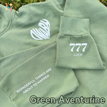 Load image into Gallery viewer, Green Aventurine Angel Number OWABH Collaboration | Custom Hoodies | Pre-Order
