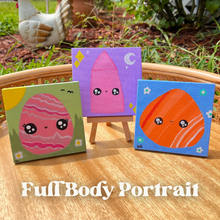 Load image into Gallery viewer, Custom Cuddly Crystal 4x4 Painting with Mini Easel
