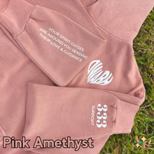 Load image into Gallery viewer, Pink Amethyst Angel Number OWABH Collaboration | Custom Hoodies | Pre-Order
