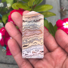Load image into Gallery viewer, Peachy / Pink Crazy Lace Agate Obelisk Towers
