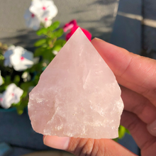 Load image into Gallery viewer, Rose Quartz Half Polished Point
