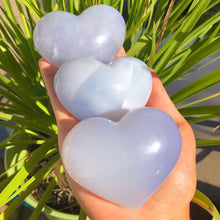 Load image into Gallery viewer, Large Blue Chalcedony Puffy Heart
